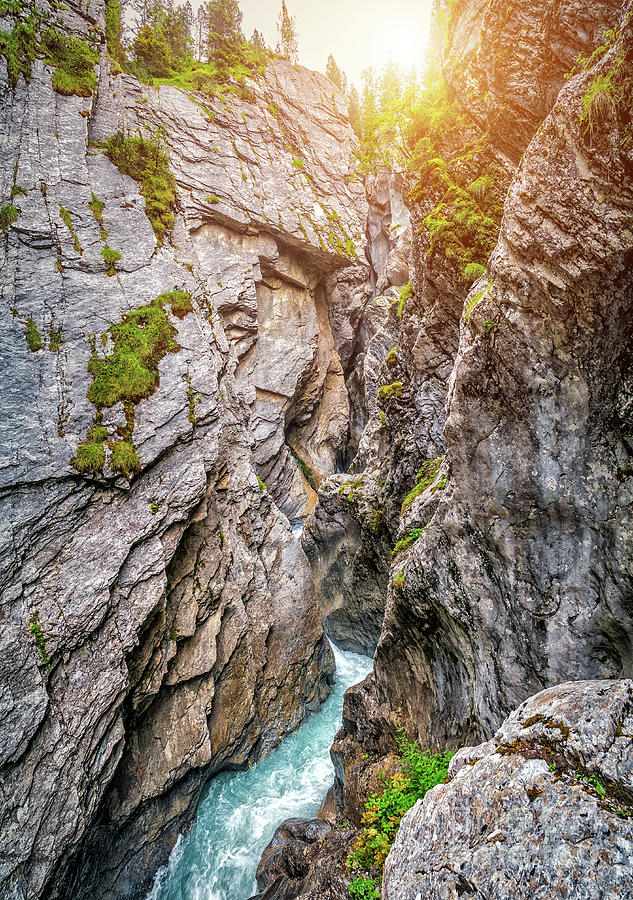 Mystical gorge in golden light Photograph by JR Photography