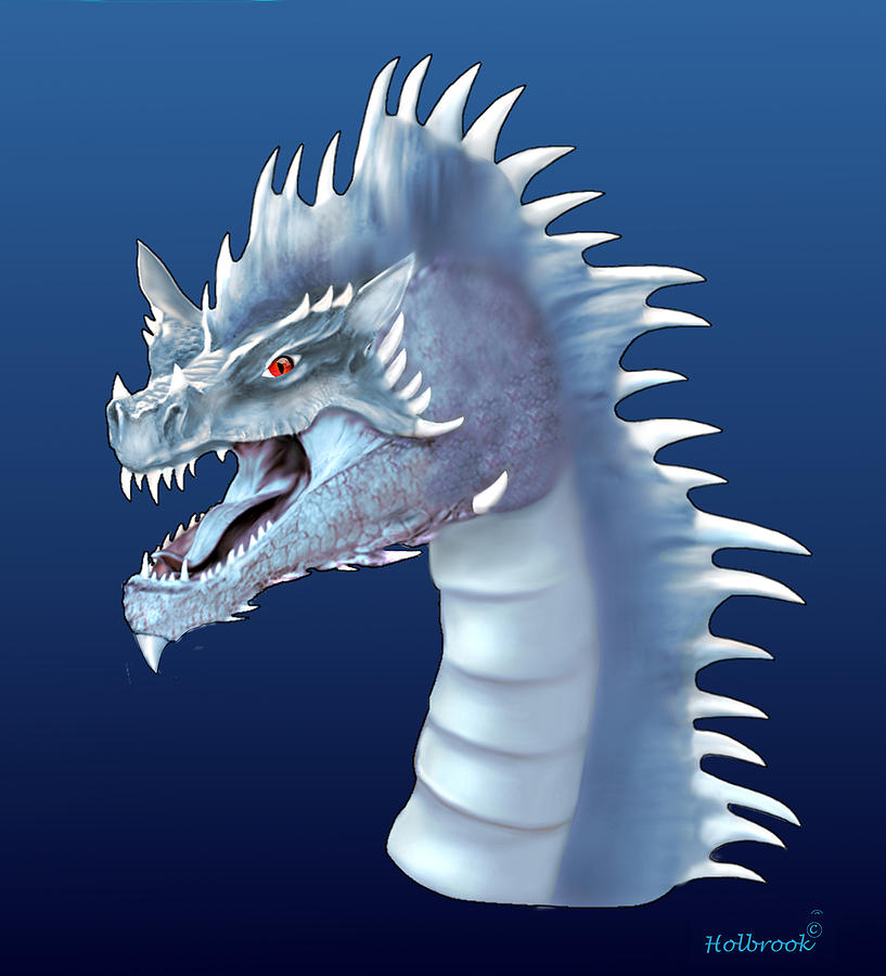 Dragon Digital Art - Mystical Ice Dragon by Glenn Holbrook