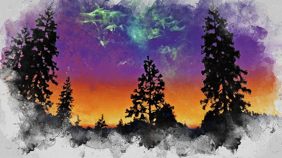 Mystical Night - 06 Painting by AM FineArtPrints
