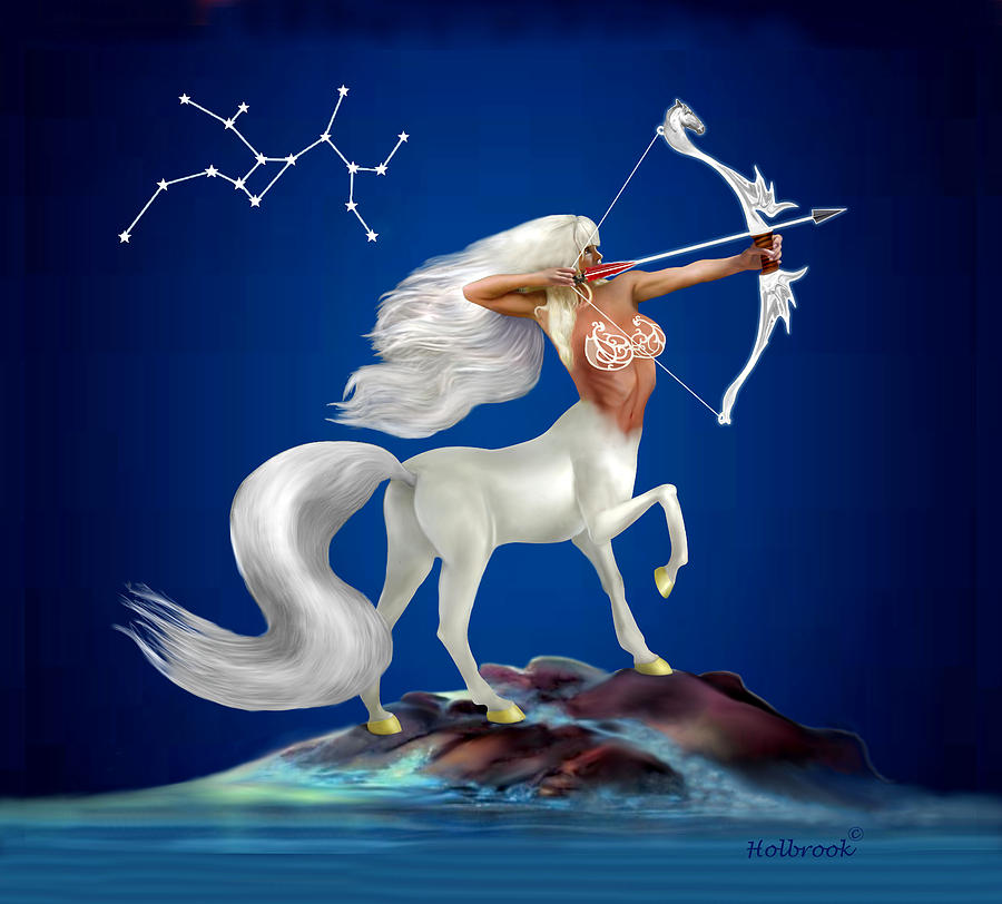 Mystical Sagittarius. is a piece of digital artwork by Glenn Holbrook which...
