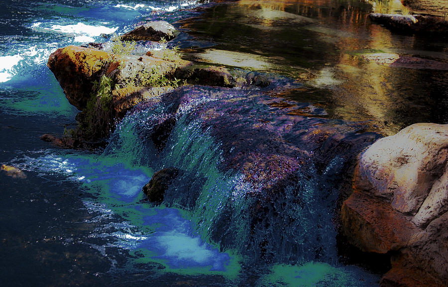 Waterfall Photograph - Mystical Springs by DigiArt Diaries by Vicky B Fuller