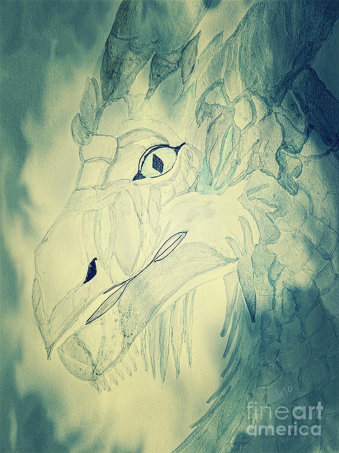 Mythical Dragon Mixed Media by Maria Urso