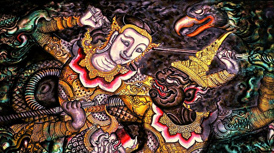 Mythical Warriors of Old Siam Digital Art by Ian Gledhill