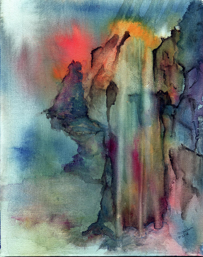 Mythical Waterfall Painting by Bruce Sanborn Pixels