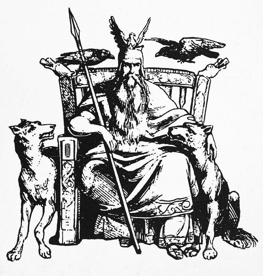 Mythology: Odin (woden) Photograph by Granger
