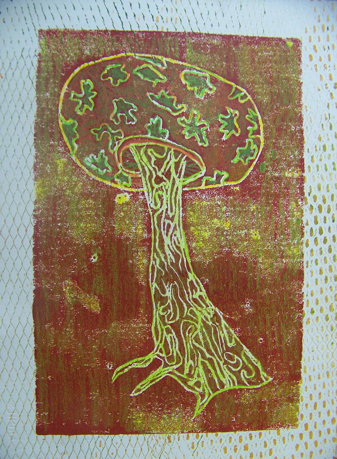 Organic Painting - Myxomycetes 3 by Angela Dickerson Organic Painting - Myxomycetes 3 by Angela Dickerson