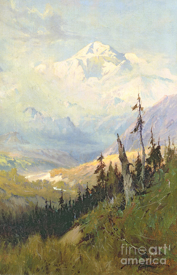An Autumn Day, Mt McKinley  Painting by Sidney Laurence
