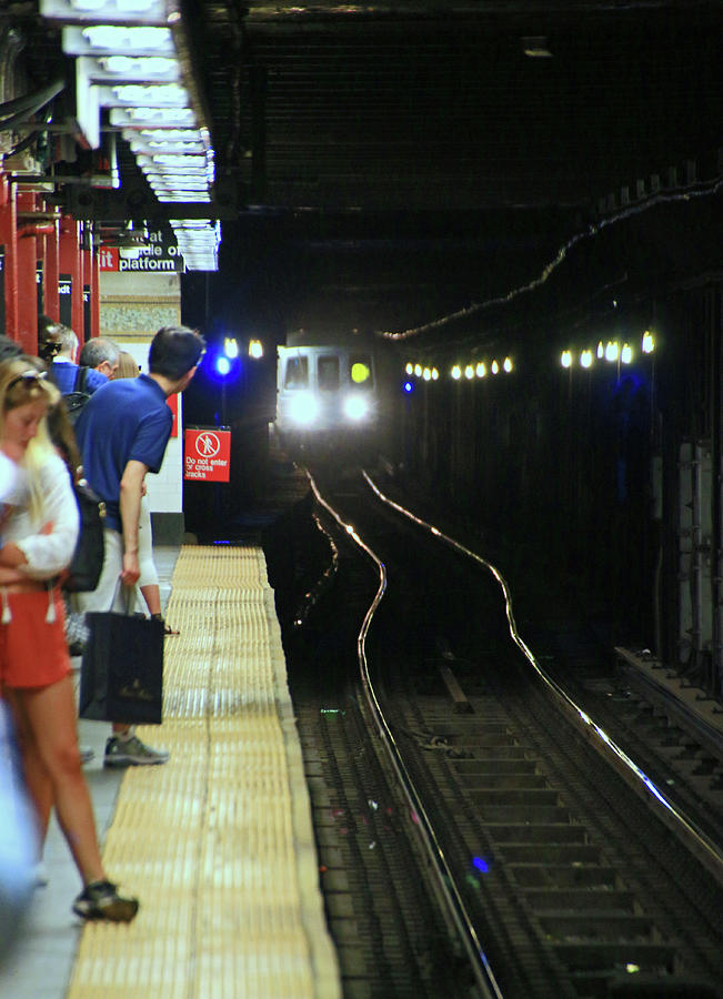 N Y C Subway Scene # 1 Photograph by Allen Beatty