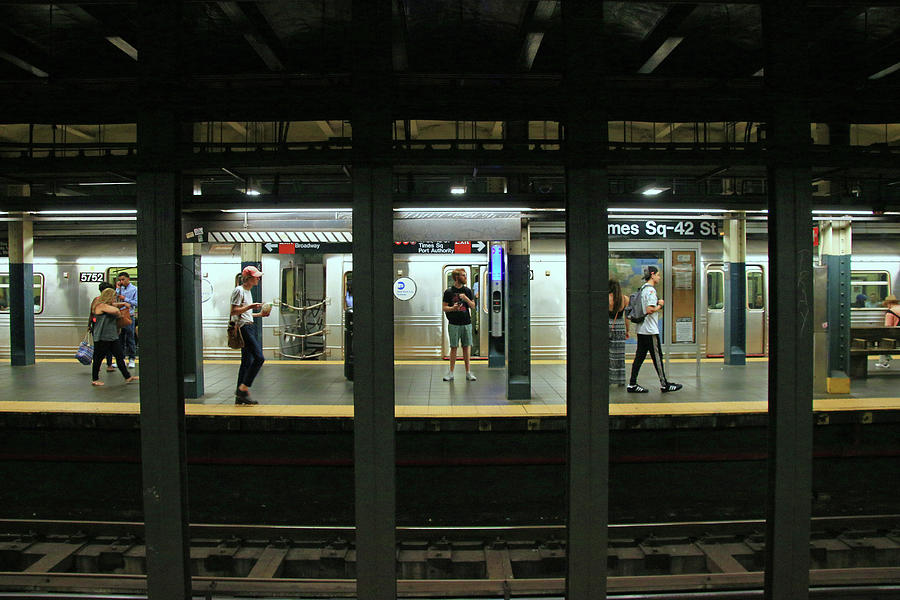 N Y C Subway Scene # 2 Photograph by Allen Beatty