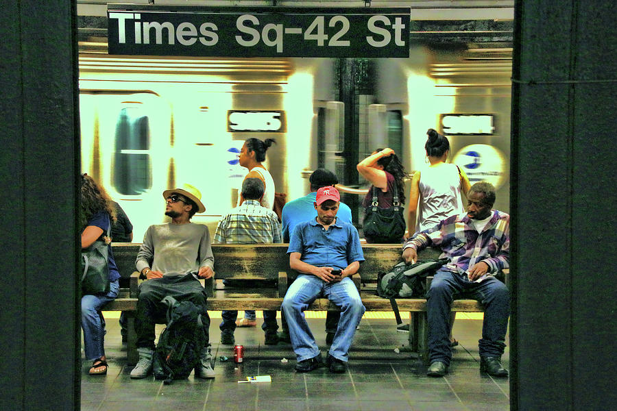 N Y C Subway Scene # 4 Photograph by Allen Beatty