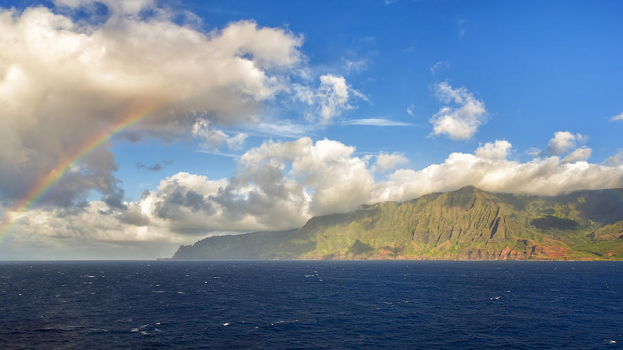Na Pali Coast Rainbow Photograph by Bill and Linda Tiepelman