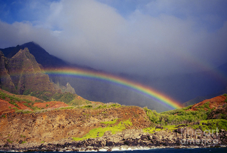Na Pali Coast, Rainbow Photograph by Rita Ariyoshi - Printscapes
