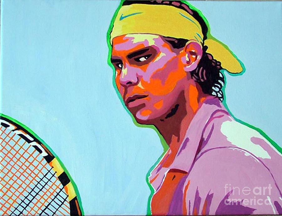 Tennis Painting - Nadal by Gail Zavala