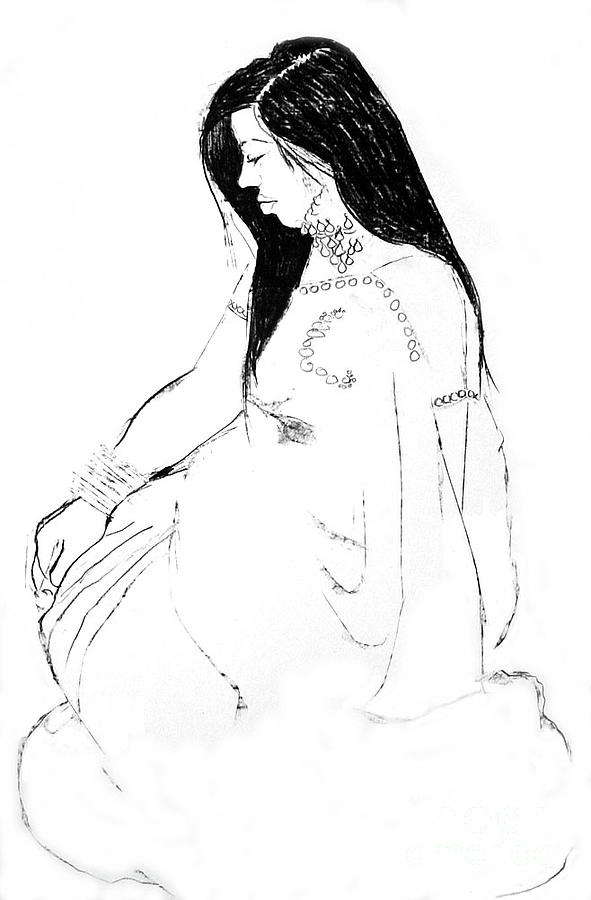 Nadia 2 Drawing by Joanne Claxton