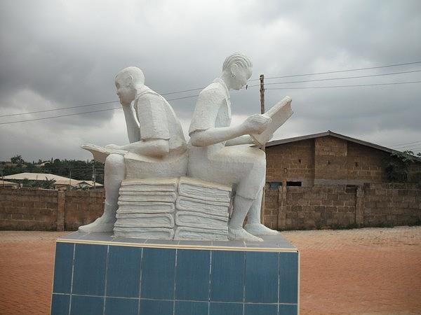 Expressionism Sculpture - Nagies educational sculpture by Sylvester Banahene