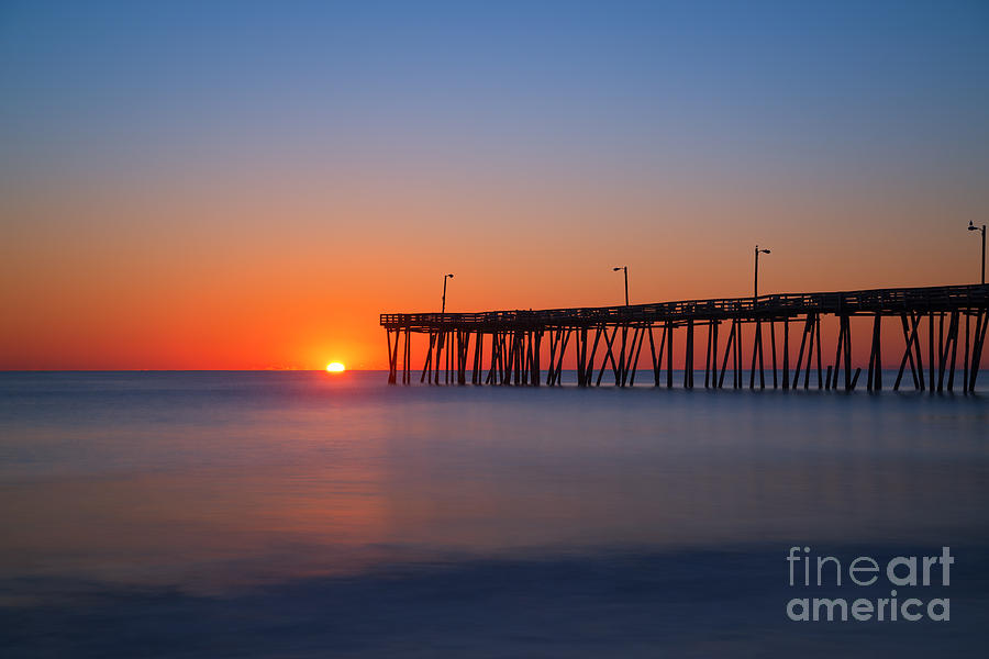 Summer Photograph - Nags Head Fishing Pier Sunrise by Michael Ver Sprill