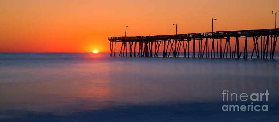 Summer Photograph - Nags Head Fishing Pier Sunrise Panorama by Michael Ver Sprill