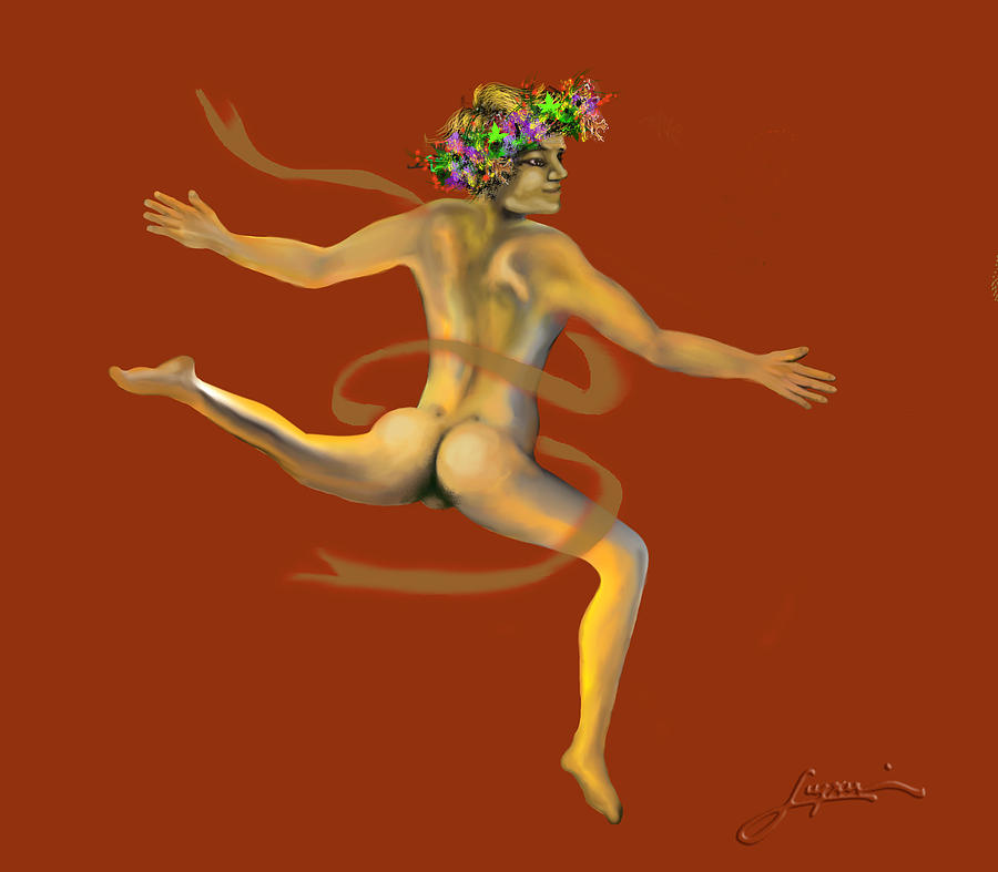 Dancing Naked Painting - Naked Dancer by Thomas Lupari Dancing Naked Painting - Naked Dancer by Thomas Lupari