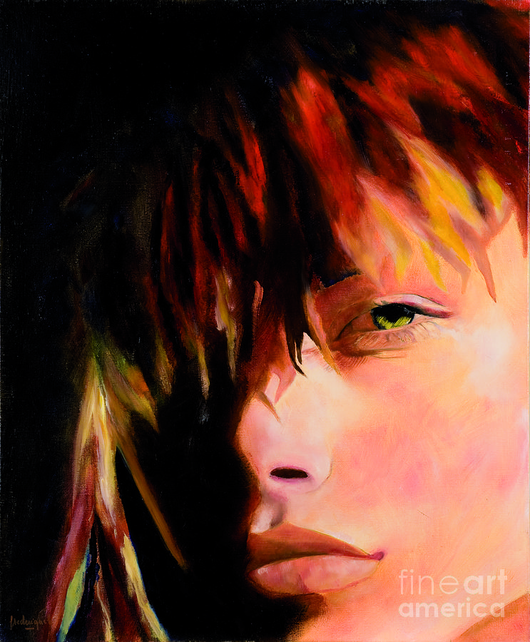 Portrait Painting - Naked Eye by Krzis-Lorent Frederique