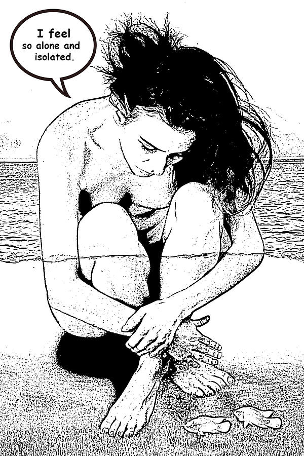 Naked Woman Comic Illustration Digital Art