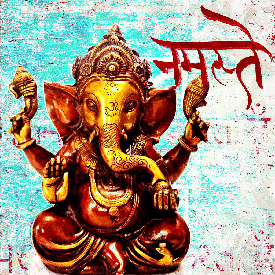 Namaste Mixed Media - Namaste Bhagavaan Ganesh by Lita Kelley Namaste Mixed Media - Namaste Bhagavaan Ganesh by Lita Kelley