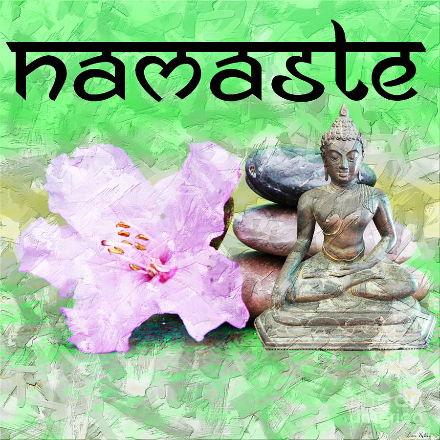 Namaste Mixed Media - Namaste Buddha. V2 by Lita Kelley Namaste Mixed Media - Namaste Buddha. V2 by Lita Kelley