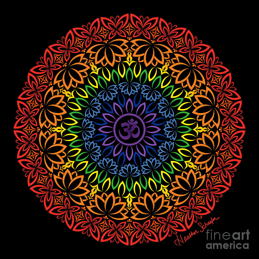 Namaste Mandala Digital Art by Heather Schaefer