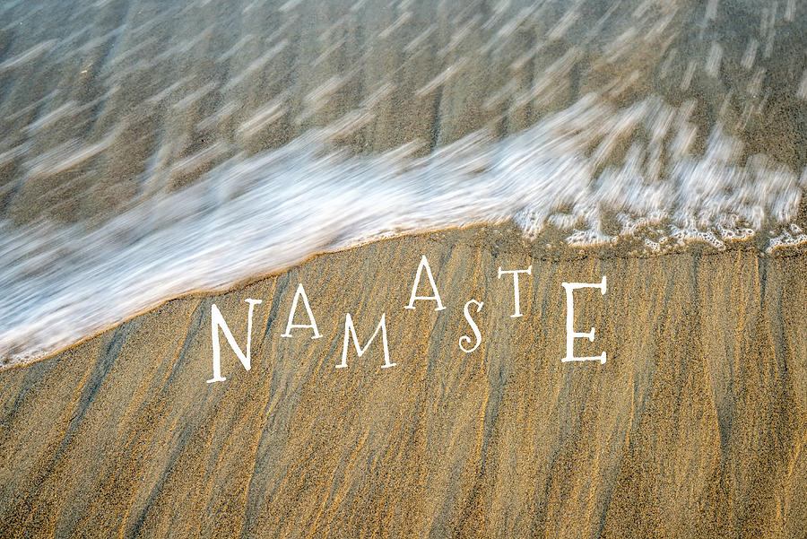 Namaste On The Beach Mixed Media by Joseph S Giacalone