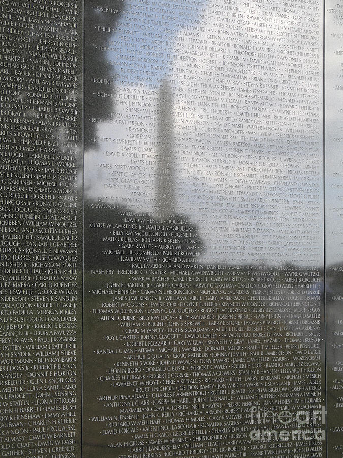 Names on The Wall at the Vietnam Veterans Memorial in Washington DC Photograph by William Kuta