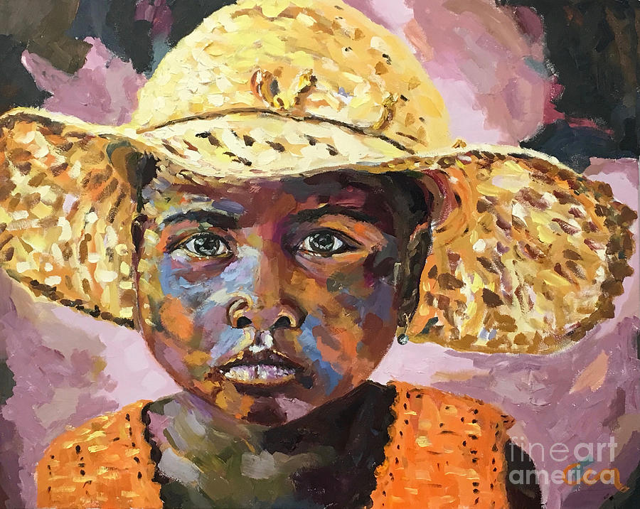 Madagascar Farm Girl Painting by Michael Cinnamond