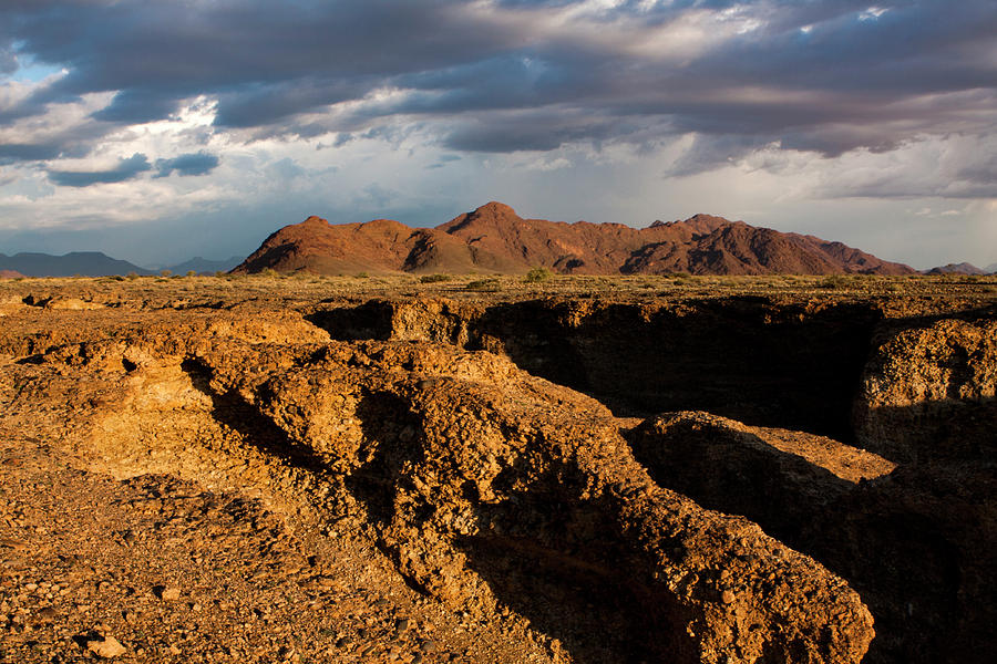 Sunset Photograph - Namibian Desert Landscape by Aidan Moran