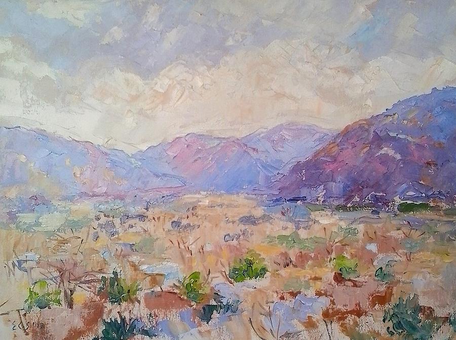 Namibian Winter Landscape Painting by Elinor Fletcher