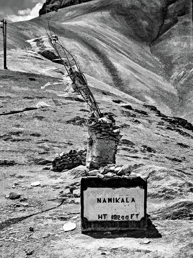 Namika Pass - Crossing The Himalayas bw Photograph by Steve Harrington