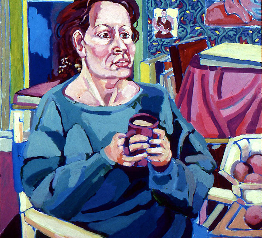 Portrait Painting - Nan With Coffee by Doris Lane Grey Portrait Painting - Nan With Coffee by Doris Lane Grey
