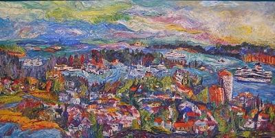 Nanaimo Painting - Nanaimo Harbour by Rob Elphinstone Nanaimo Painting - Nanaimo Harbour by Rob Elphinstone