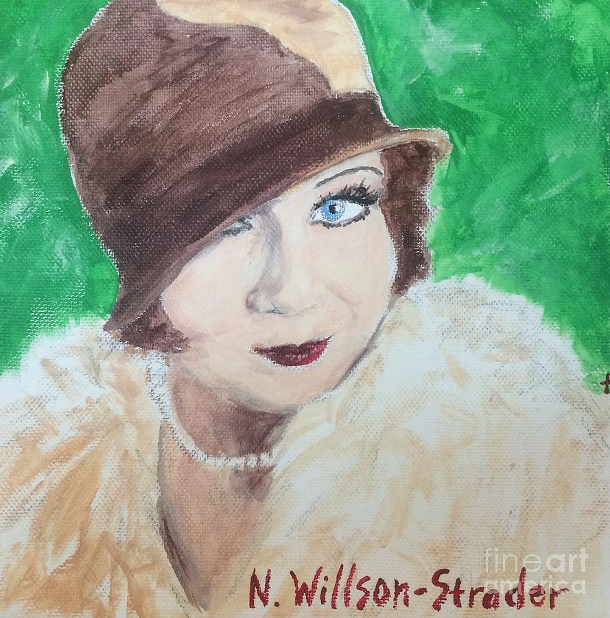 Vintage Painting - Nancy in Cloche by N Willson-Strader