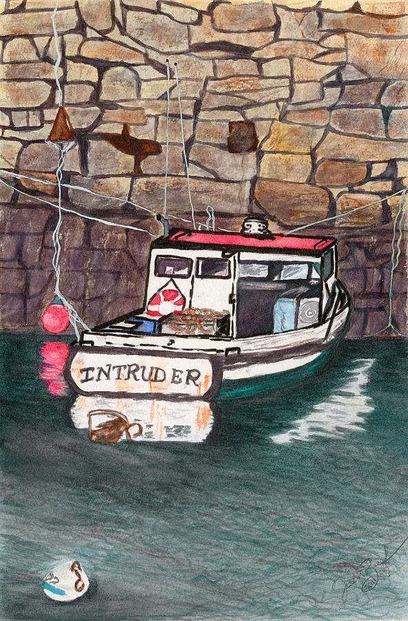 Nancys Dirty Boat Painting by Joan Zepf