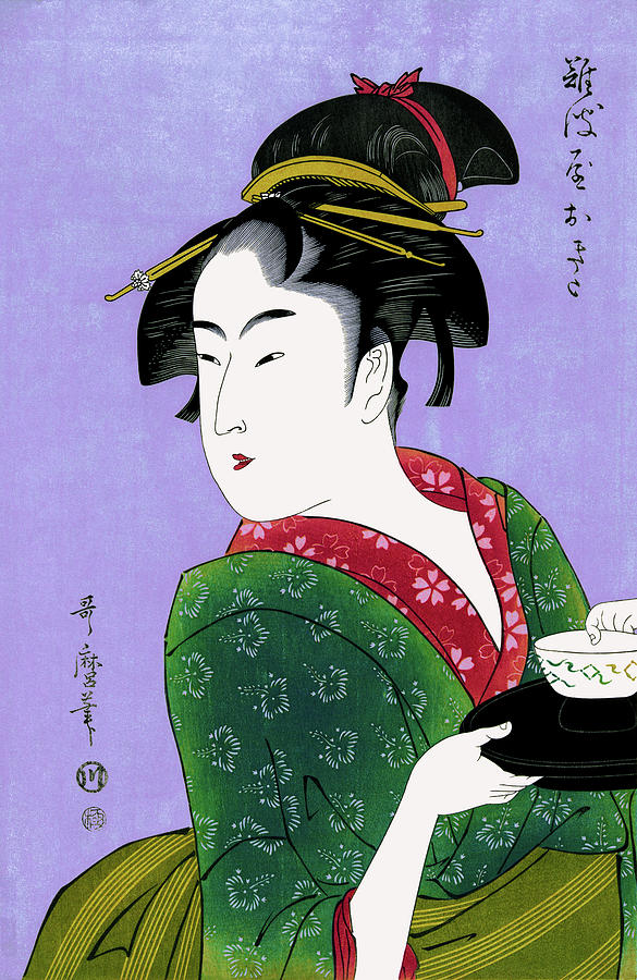 Naniwaya okita a Teahouse Waitress Painting by Orchard Arts