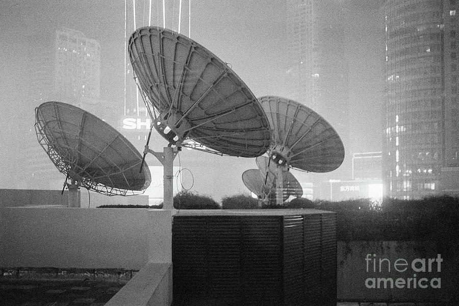 Nanjing Satellites in Black and White Photograph by Dean Harte