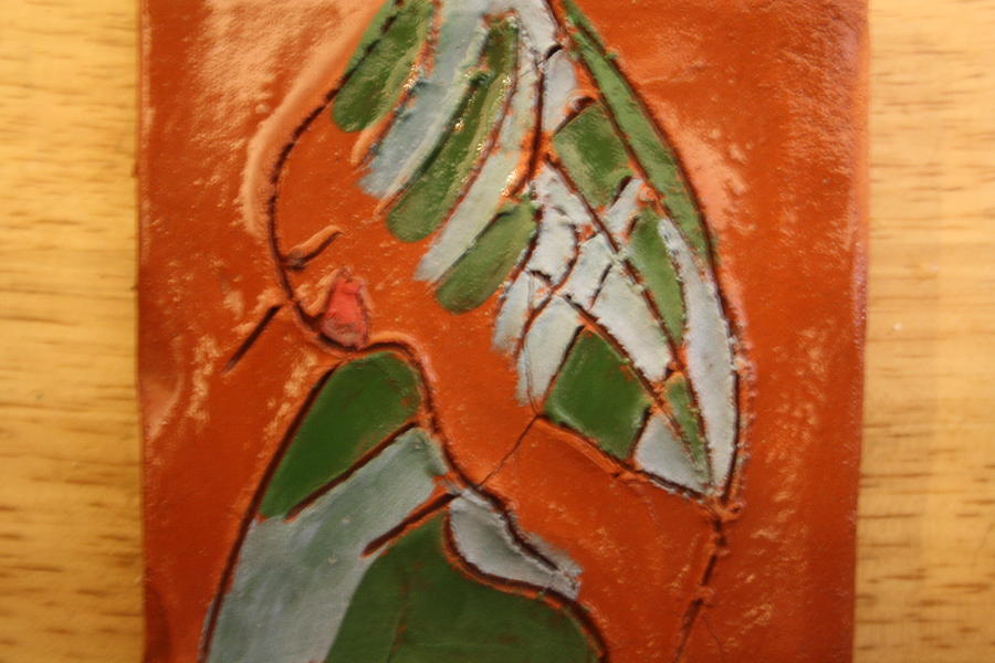 Nansamba - tile Ceramic Art by Gloria Ssali