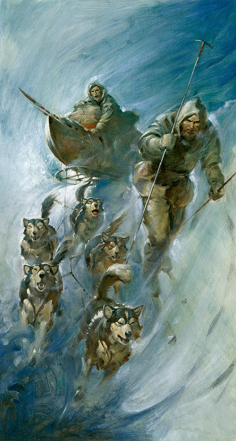 Husky Painting - Nansen Conqueror of the Arctic Ice by James Edwin McConnell