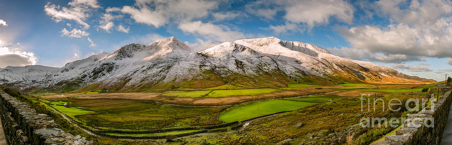 Nant Ffrancon Winter Panorama Photograph by Adrian Evans
