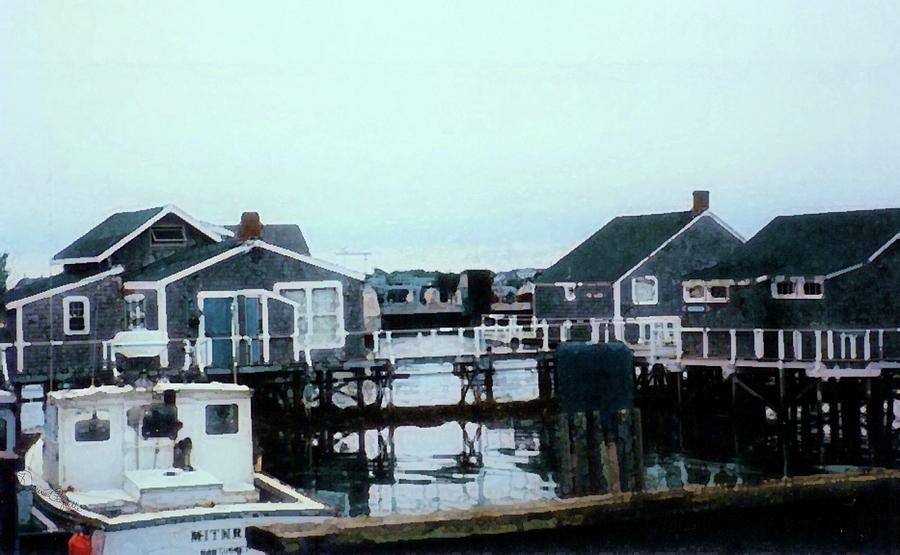 Nantucket Harbor Mixed Media by Desiree Paquette