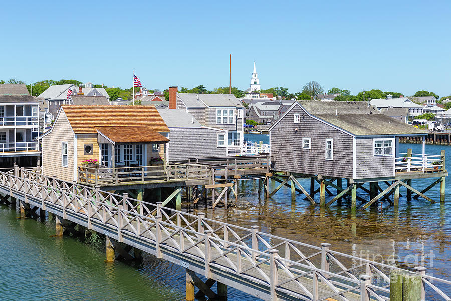 Nantucket Old North Wharf Cottages I Photograph by Clarence Holmes