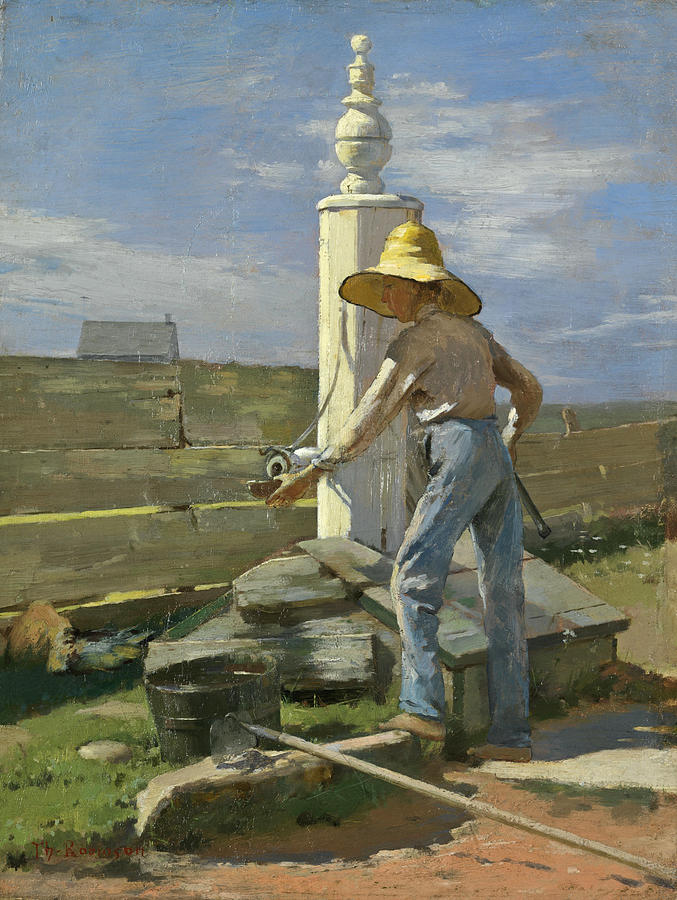 Nantucket Pump Painting by Theodore Robinson