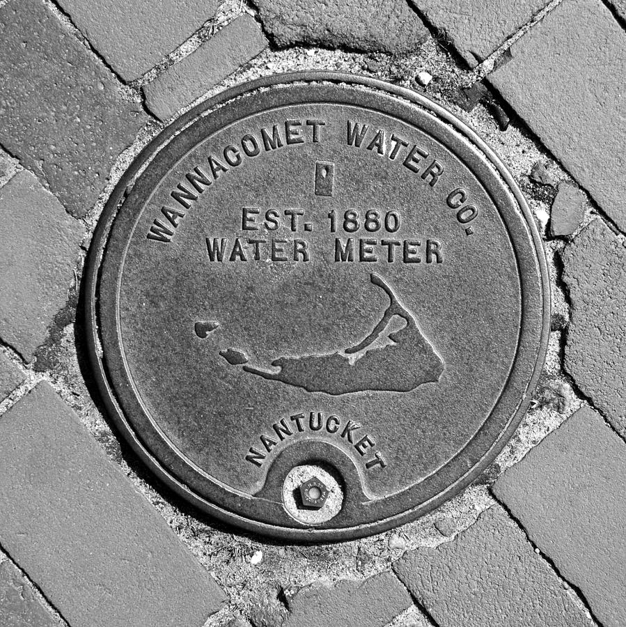 Nantucket Water Meter Cover Photograph by Charles Harden