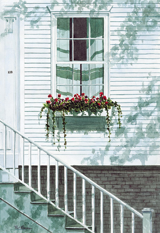 Nantucket Window Painting by Paul Gardner
