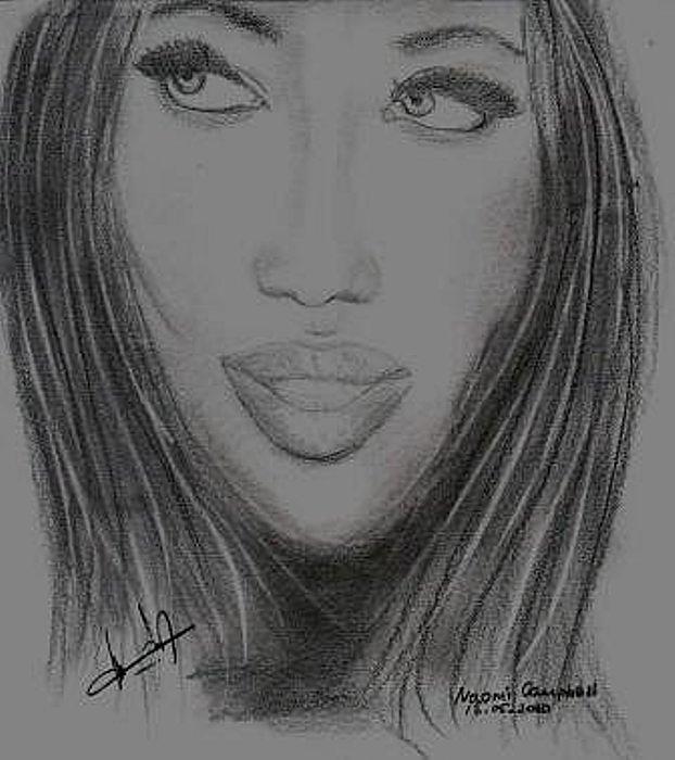 naomi campbell drawing