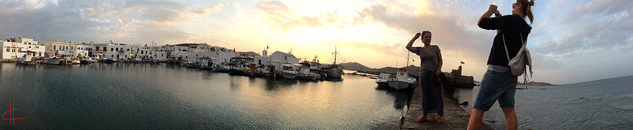 Naoussa By Night Paros Island  Photograph by Colette V Hera Guggenheim