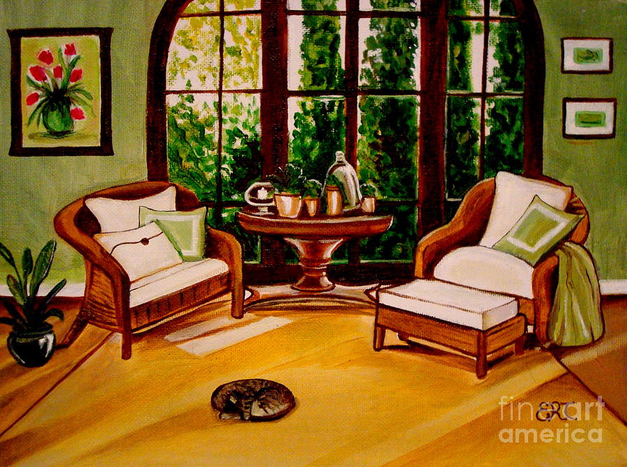 Nap Time Painting by Elizabeth Robinette Tyndall